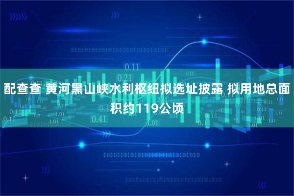 配查查 黄河黑山峡水利枢纽拟选址披露 拟用地总面积约119公顷